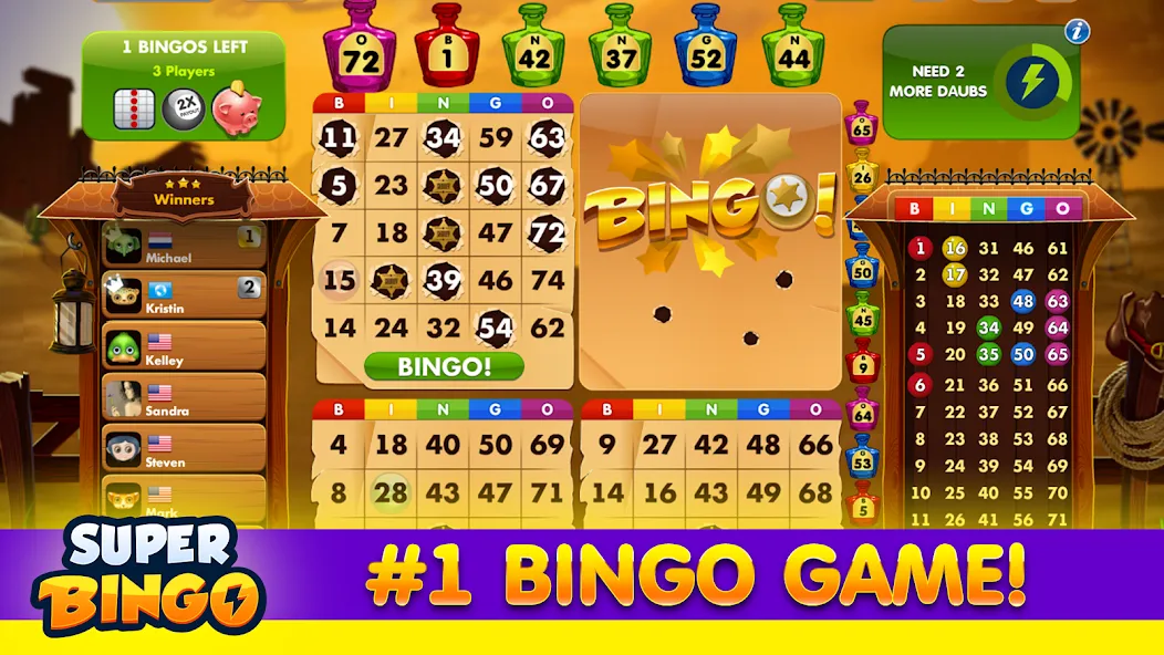 Super Bingo HD - Bingo Games (упер Бинго )  [МОД Бесконечные монеты] Screenshot 4