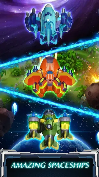 Skyforce Invaders (Скаифорс Инвейдерс)  [МОД Бесконечные монеты] Screenshot 3
