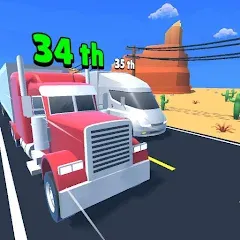 Взлом Idle Truck Racing : Cybertruck (Айдл Трак Рейсинг)  [МОД Много денег] - последняя версия apk на Андроид
