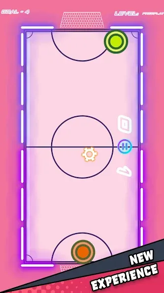 Air Hockey Glow HD Ultimate 2D (Эйр)  [МОД Много денег] Screenshot 2