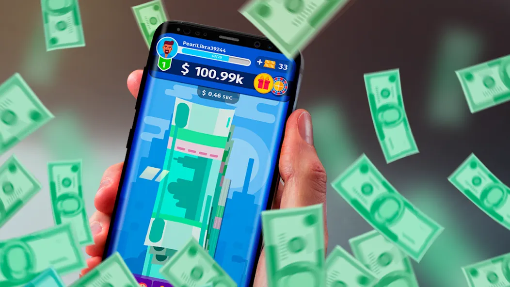 Money cash clicker  [МОД Много монет] Screenshot 5
