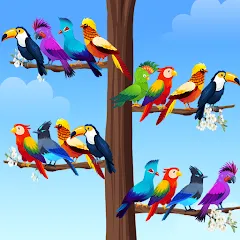 Взлом Bird Sort - Color Puzzle  [МОД Mega Pack] - полная версия apk на Андроид