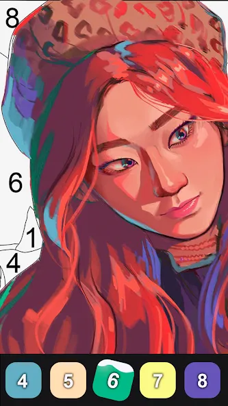 Kpop Paint by Numbers BT21  [МОД Бесконечные деньги] Screenshot 5