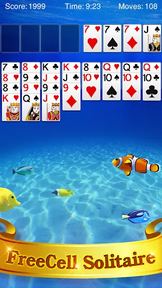 FreeCell Solitaire  [МОД Бесконечные деньги] Screenshot 1