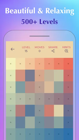 Color Puzzle:Offline Hue Games  [МОД Бесконечные монеты] Screenshot 1