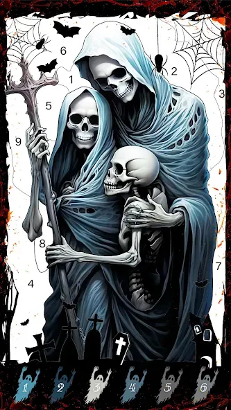 Death Park Coloring Games (Дэт Парк игры раскраски)  [МОД Много денег] Screenshot 1