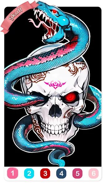 Tattoo Coloring games  [МОД Много денег] Screenshot 3