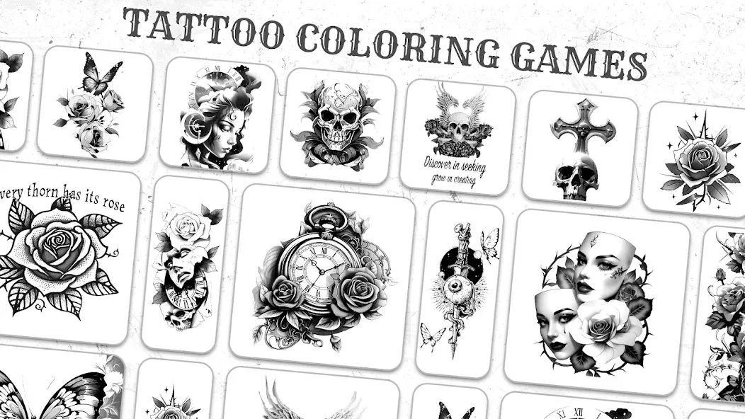 Tattoo Coloring games  [МОД Много денег] Screenshot 4