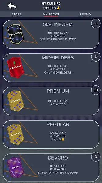 DEVCRO 23 - Draft, Packs! (ДЕВКРО ФУТ 23)  [МОД Все открыто] Screenshot 2