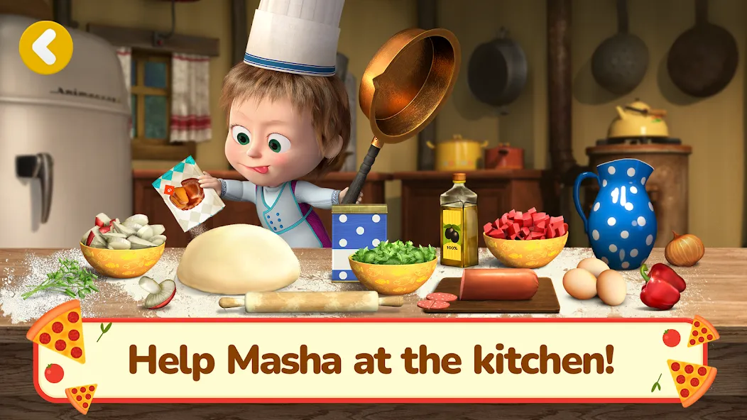 Masha and the Bear Pizza Maker  [МОД Много денег] Screenshot 1