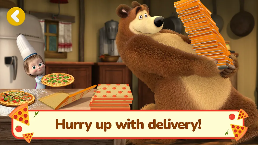 Masha and the Bear Pizza Maker  [МОД Много денег] Screenshot 4