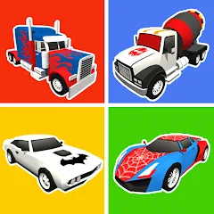 Скачать взлом Superhero Car Merge Battle  [МОД Mega Pack] - полная версия apk на Андроид