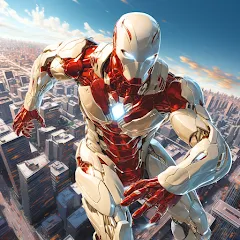 Взлом Super hero Flying iron jet man  [МОД Много денег] - последняя версия apk на Андроид