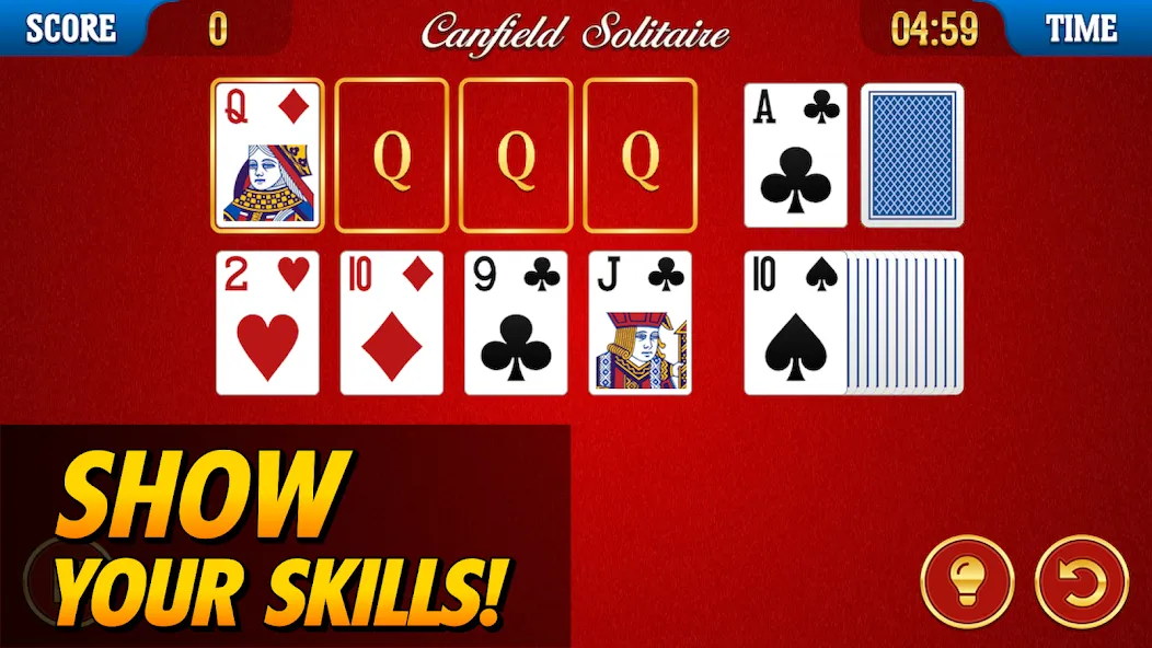 Canfield Solitaire (Кэнфилд пасьянс)  [МОД Меню] Screenshot 1