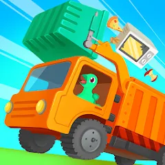 Скачать взлом Dinosaur GarbageTruck:for kids  [МОД Бесконечные деньги] - последняя версия apk на Андроид