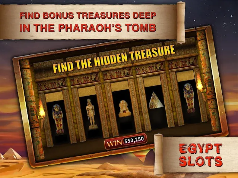 Egypt Slots Casino Machines (Египетские игровые автоматы казино)  [МОД Unlimited Money] Screenshot 1