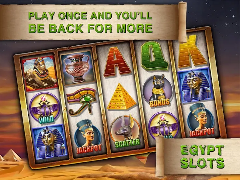 Egypt Slots Casino Machines (Египетские игровые автоматы казино)  [МОД Unlimited Money] Screenshot 5