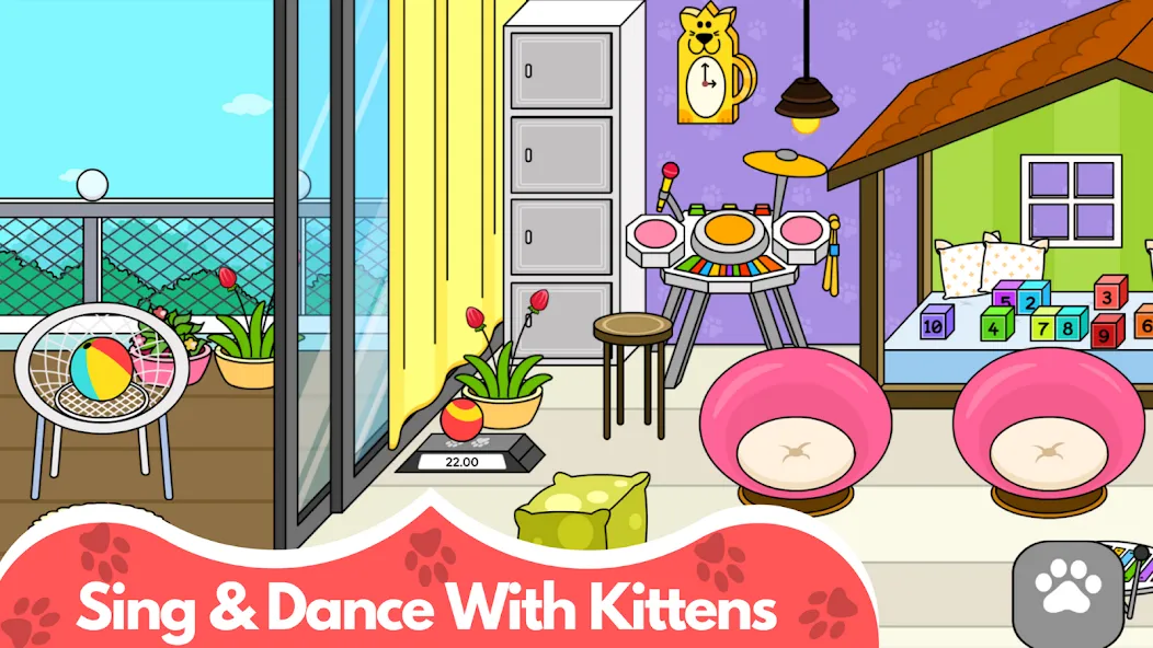 My Cat Town - Cute Kitty Games  [МОД Бесконечные монеты] Screenshot 4