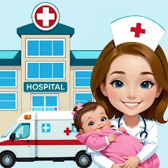 Скачать взлом My Hospital Town Doctor Games  [МОД Много денег] - полная версия apk на Андроид