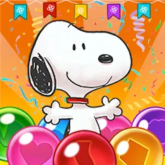 Скачать взлом Bubble Shooter - Snoopy POP! (Бабл шутер)  [МОД Много монет] - полная версия apk на Андроид