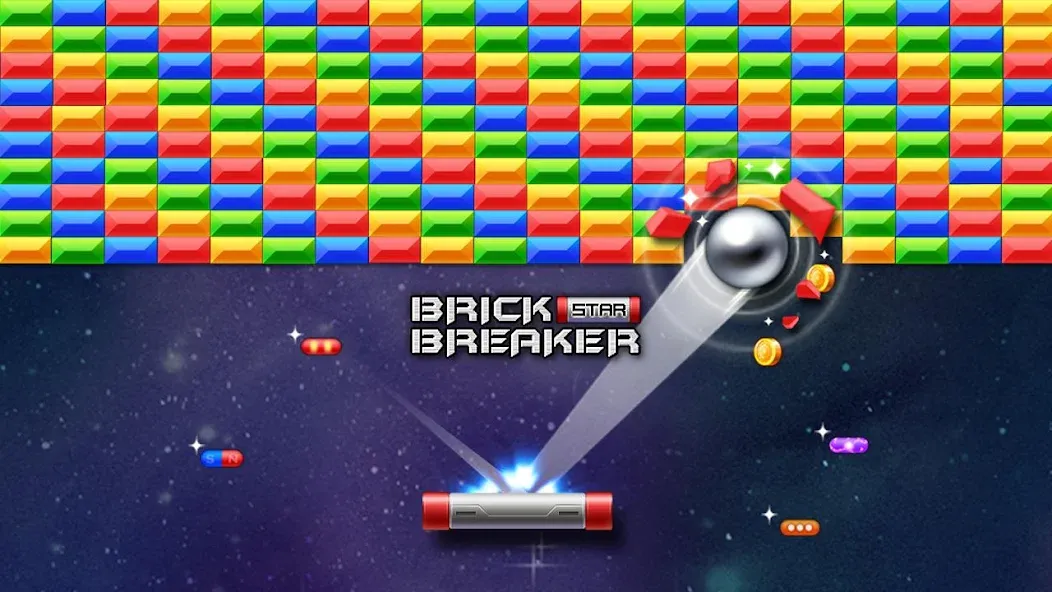 Brick Breaker Star: Space King  [МОД Бесконечные деньги] Screenshot 1