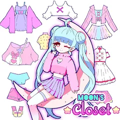 Скачать взломанную Moon's Closet dress up game  [МОД Menu] - стабильная версия apk на Андроид