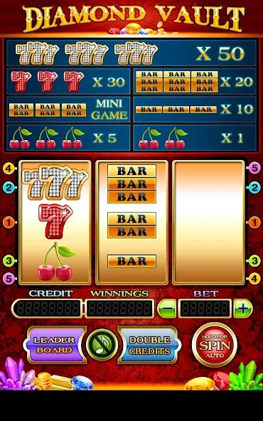 Diamond Vault Slots - Vegas (Бриллиантовые ячейки слотов)  [МОД Все открыто] Screenshot 3