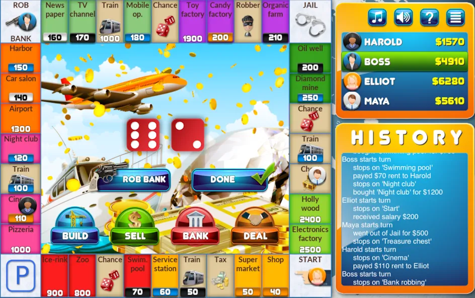 CrazyPoly - Business Dice Game (КрейзиПоли)  [МОД Много монет] Screenshot 1