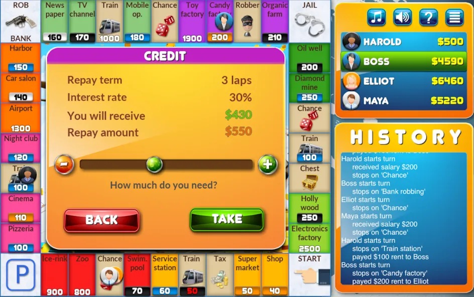 CrazyPoly - Business Dice Game (КрейзиПоли)  [МОД Много монет] Screenshot 4