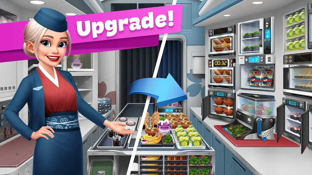 Airplane Chefs - Cooking Game (Эйрплейн Чефз)  [МОД Бесконечные монеты] Screenshot 4