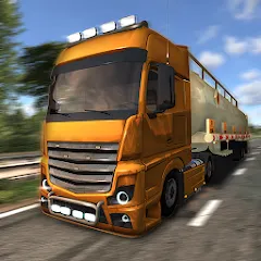 Скачать взломанную European Truck Simulator (Юро Трак Драйвер)  [МОД Menu] - последняя версия apk на Андроид