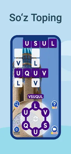 So'z o'yini - So'zni Toping  [МОД Бесконечные деньги] Screenshot 1