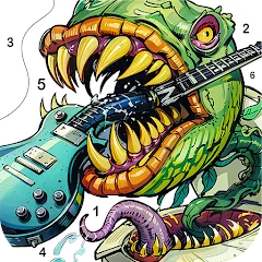 Взломанная Dark Fantasy Coloring Games  [МОД Mega Pack] - полная версия apk на Андроид