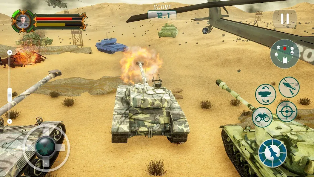 Army Tank Games Offline 3d  [МОД Меню] Screenshot 1