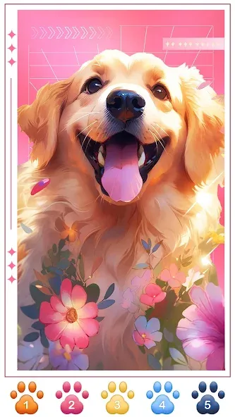 Dog Coloring, Color by number  [МОД Mega Pack] Screenshot 3