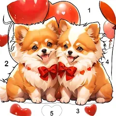 Скачать взлом Dog Coloring, Color by number  [МОД Mega Pack] - стабильная версия apk на Андроид