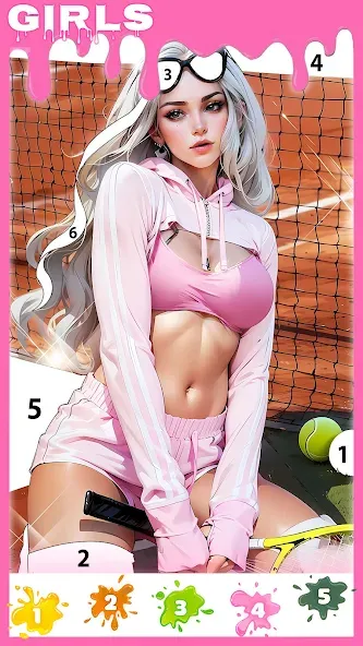 Paint Color: Color by number  [МОД Все открыто] Screenshot 2