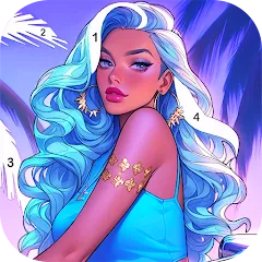 Взломанная Paint Color: Color by number  [МОД Все открыто] - последняя версия apk на Андроид