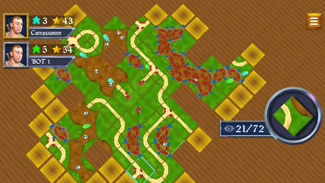 War of Carcassonne board Games (Каркассон)  [МОД Бесконечные монеты] Screenshot 1
