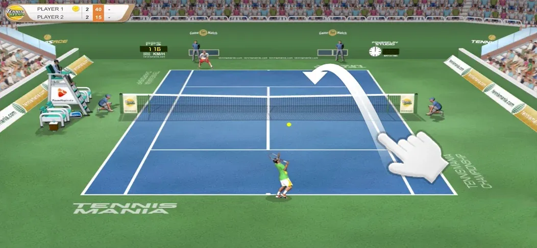 Tennis Mania Mobile (Теннис Мания Мобайл)  [МОД Много денег] Screenshot 1