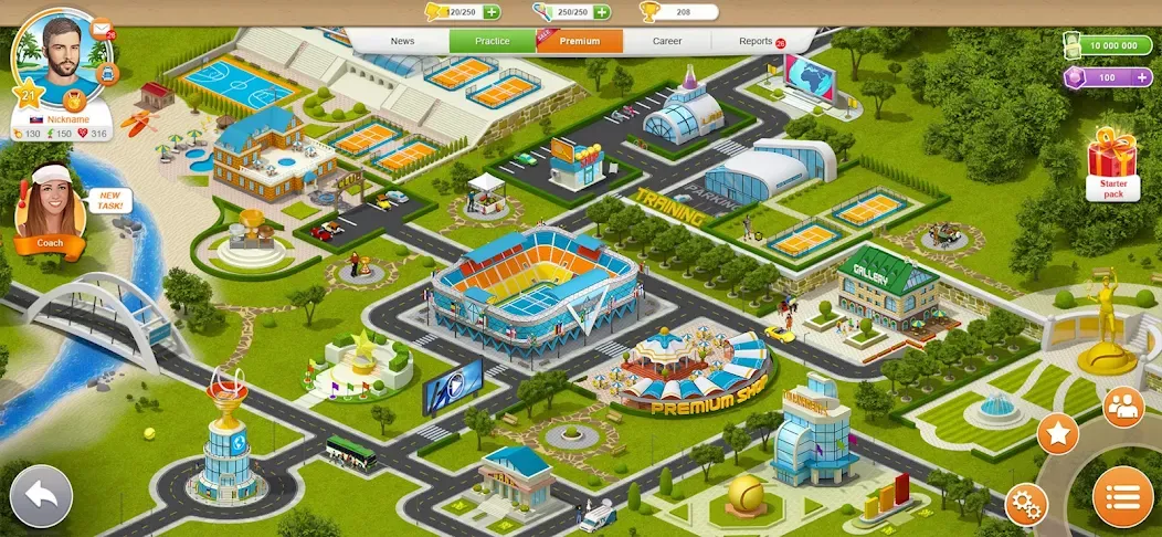 Tennis Mania Mobile (Теннис Мания Мобайл)  [МОД Много денег] Screenshot 3