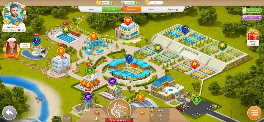 Tennis Mania Mobile (Теннис Мания Мобайл)  [МОД Много денег] Screenshot 5