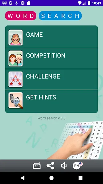 Word search (Сопа де летрас)  [МОД Бесконечные монеты] Screenshot 1