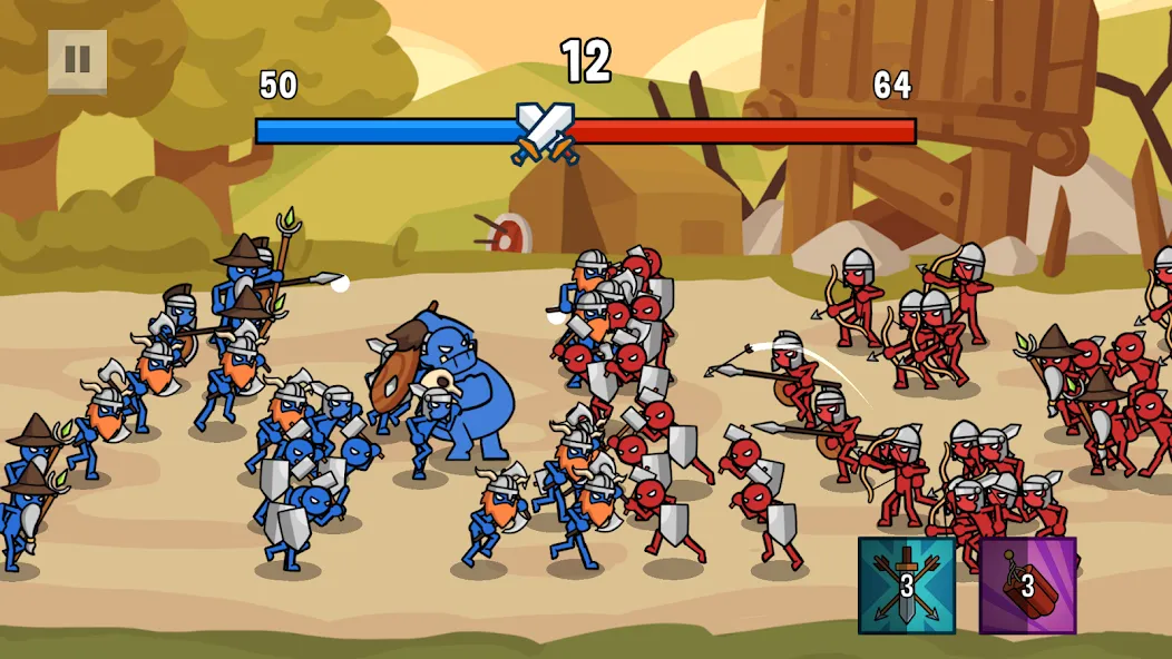 Stick Battle: War of Legions (Стик битва)  [МОД Много денег] Screenshot 1