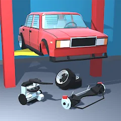 Взломанная Retro Garage - Car Mechanic  [МОД Unlimited Money] - полная версия apk на Андроид