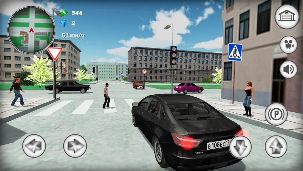 Русская тачка Лада Веста  [МОД Много монет] Screenshot 3