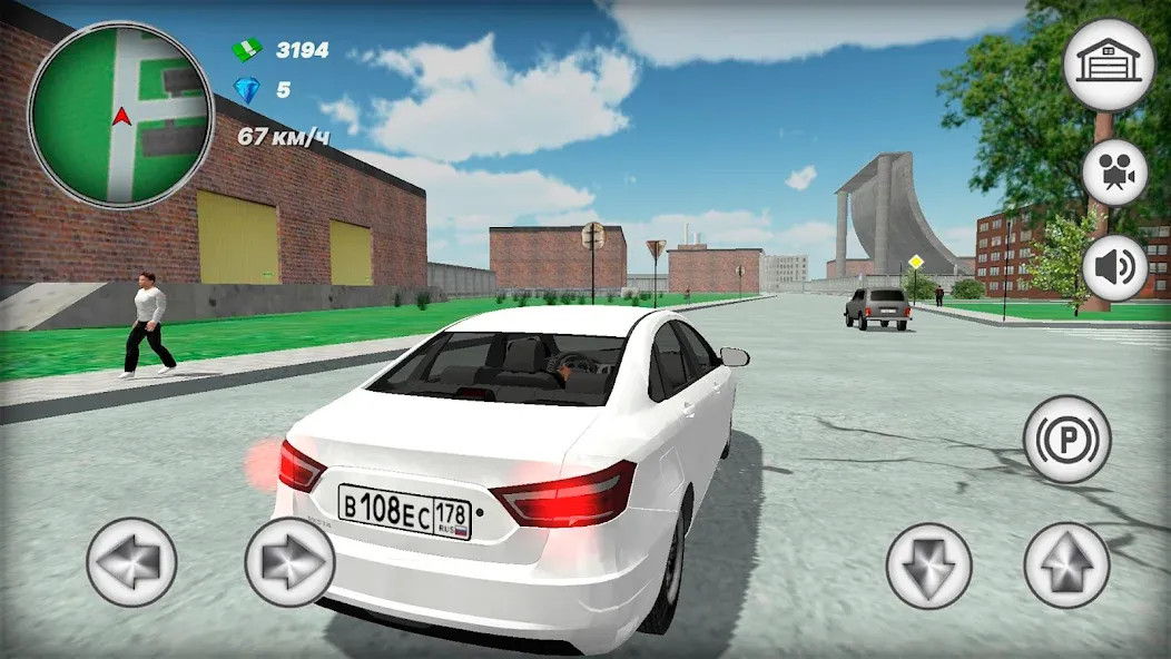 Русская тачка Лада Веста  [МОД Много монет] Screenshot 5