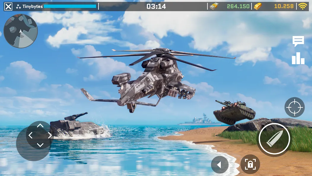 Massive Warfare: Tanks PvP War (Массовая война)  [МОД Меню] Screenshot 1