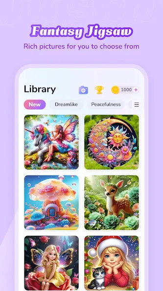 Fantasy Jigsaw - HD Puzzle (Фэнтези Пазл)  [МОД Unlimited Money] Screenshot 3