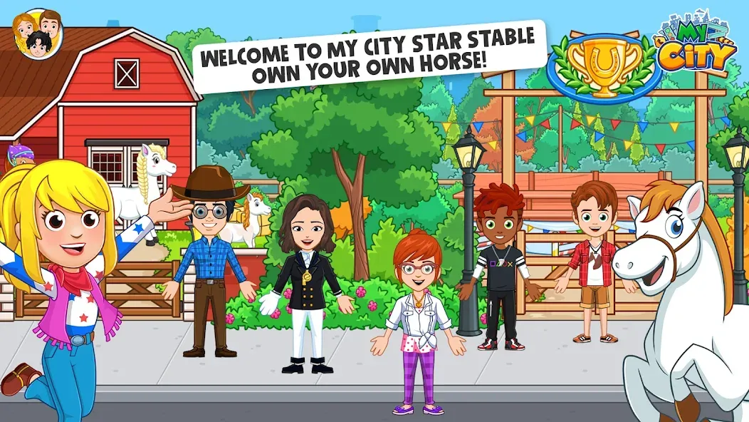 My City: Star Horse Stable (Мой город)  [МОД Много денег] Screenshot 1